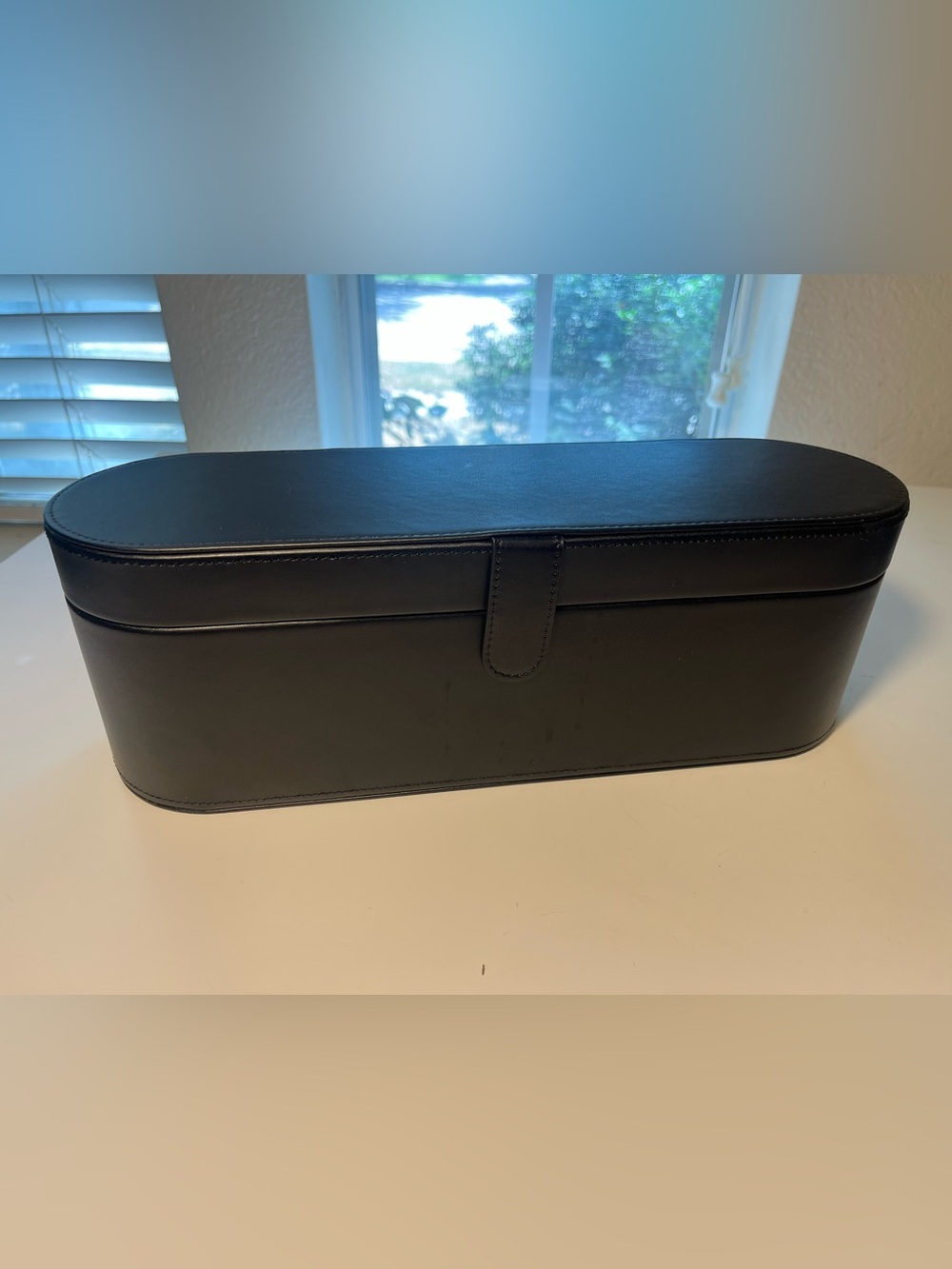 Dyson Black Leather Storage Case Box Only for Hair Styling Tool Accessories